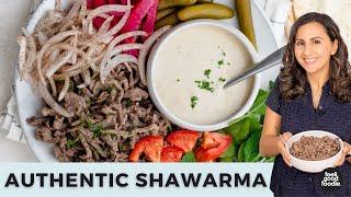 Lebanese Style Beef SHAWARMA & Tahini Sauce