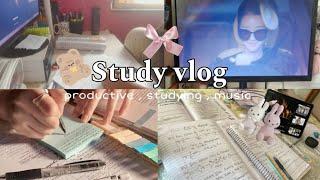 s8; Study vlog / studying / music /productivity / hectic study/ | India |.