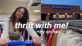 THRIFT WITH ME & TRY ON HAUL!  thrifting vlog 2023