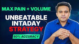 MAX PAIN + VOLUME  = 80% ACCURACY || UNBEATABLE INTADAY STRATEGY || TRADING PLUS