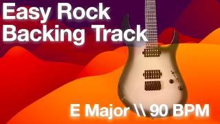 Easy Rock Guitar Backing Track (E Major | 90 BPM)