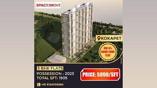 3 BHK Flats in Kokapet, Hyderabad | Gated Community High-Rise Apartments in Hyderabad || Space2Move