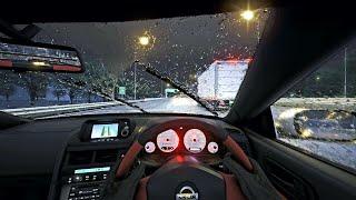 [4K] Night Drive in HEAVY Rain through Tokyo Shutoko Expressway (assetto corsa)