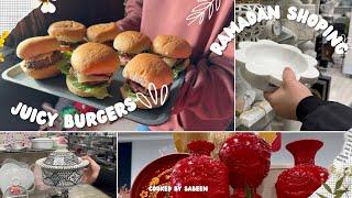 Shopping for Ramadan| Restaurant Style Grilled Burgers | Our Pakistani Canadian life| CookedbySabeen