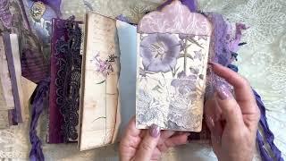 Vintage Purple Journal Collection - Violet and Pansy with velvet covers