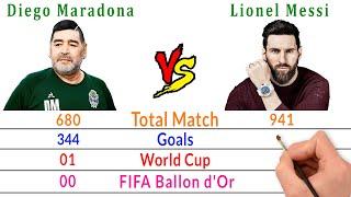 Diego Maradona Vs Lionel Messi Comparison - Filmy2oons