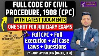 Full CPC, 1908 | One Shot Revision | Judiciary Exams 2024 | SLG Law Classes