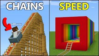 Minecraft: 15+ Roller Coaster Build Hacks!