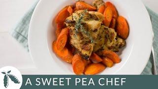 Dijon-Roasted Chicken and Carrots | A Sweet Pea Chef