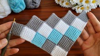 Wow!  Amazing.. Super Easy how to make eye catching tunisian crochet Everyone who saw it loved it