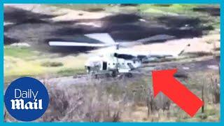 Russian MI-8 Helicopter gets shot down by Ukrainian soldiers