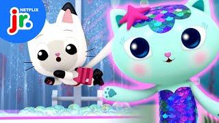 MerCat's No Trouble Bubbles! 🫧 Gabby's Dollhouse | Netflix Jr