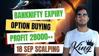 Banknifty Expiry || Option Buying || Live Option Scalping || 18 sep