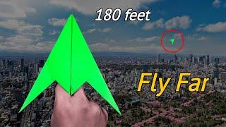 How To Make Paper Plane That Fly Long Time - Over 180 Feet!