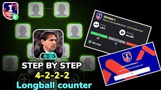 DOMINATE DIV 14-2-2-2 PROPER SQUAD BUILDING FOR LONGBALL COUNTER IN EFOOTBALL