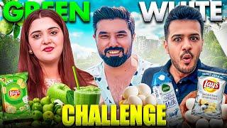 Eating Only Green & White Food for 24 hours Zulqarnain | Kanwal | Jalal