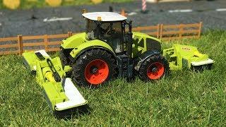 BRUDER TOYS tractors with Claas DISC MOWER | Kids learn | Farm toys