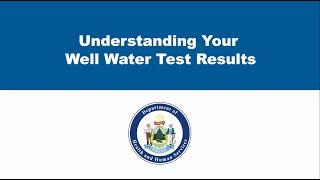 Understanding Your Well Water Test Results