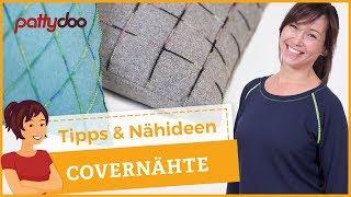 Tipps und Anleitungen für Covernähte, z.B. Sweatshirt nähen und Kissen mit Ziernähten