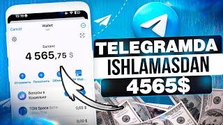 TELEGRAMDA ISHLAMASDAN TURIB | 4565.75$ DAXSHAT INTERNETDA PUL ISHLASH #top