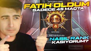 45 MAÇTA FATİH OLDUM! NASIL RANK KASIYORUM ? PUBG MOBİLE RANK KASMA TAKTİKLERİ