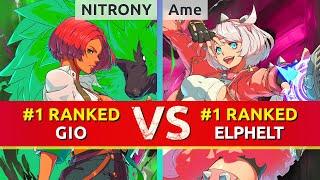 GGST ▰ NITRONY (#1 Ranked Giovanna) vs Ame (#1 Ranked Elphelt). High Level Gameplay