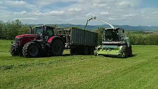 Senaže 2024 tráva CLAAS AXION 960,NEW HOLLAND T6 180, CLAAS JAGUAR 940 3.časť