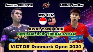 Jonatan CHRISTIE (INA) vs LEONG Jun Hao (MAS) | R32 Denmark Open 2024