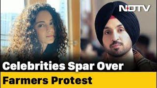 Actors Kangana Ranaut, Diljit Dosanjh In Ugly Twitter Fight Over Farmers