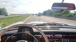 Mercedes W111 on Autobahn