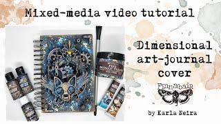 Mixed-Media dimensional Art Journal Cover by @kndetallesconestilo591