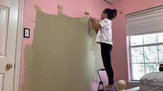 How to paint bedroom from pink color to avocado color new trend