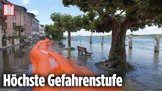 HOCHWASSER: Der Bodensee läuft über