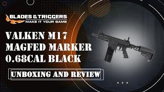 Valken M17 Magfed Marker 0.68 cal Black Unboxing & Review