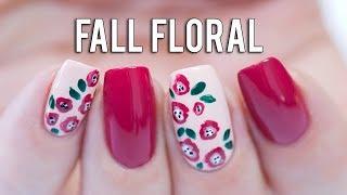 EASY FLORAL NAIL ART FOR FALL