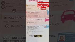 How To Apply For Non-Pro Drivers License 2024 #shorts #youtubeshorts #philippines