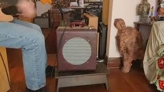 Guitar Amp made from a 1950's Webcor tape recorder.