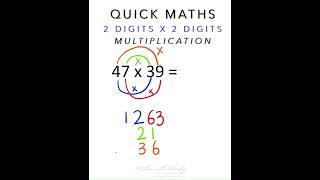 Lightning Math: 2-Digit Multiplication in Seconds!  #QuickMath #SpeedyMultiplication #maths