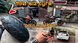 190 SIZ TYRE UPGEADE || POLO MODIFICATIONS 