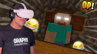 Minecraft BUT it is in VR! (Very OP)