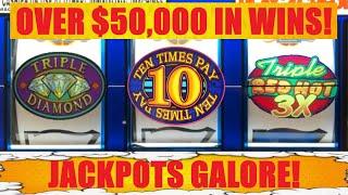 OVER $50,000 IN JACKPOTS & WINS! Handpays! High Limit Slots! Old School 3 Reel slots! Best of 2024!
