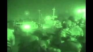 Heavy firefight at night in Iraq