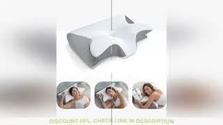 1pc Memory Foam Cervical Pillow 2 in 1 Ergonomic Contour Orthopedic Pillow for Neck Pain Contoured S