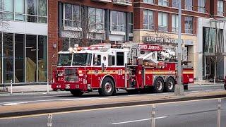 FDNY - Tower Ladder 115 and CPC 115 Responds to Hi-Rise Fire