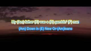 The Animals "The House of the Rising Sun" play along with scrolling guitar chords and lyrics