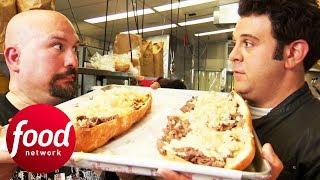 Adam Is First To Try Out Tony Luke's Ultimate Cheesesteak Challenge | Man v Food