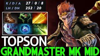 TOPSON [Monkey King] Grandmaster MK Mid 27 Kills with Radiance Build Dota 2