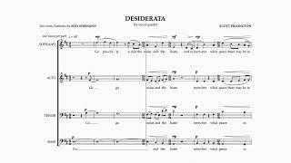 Desiderata - Composition for Vocal Quartet by Scott Pilkington