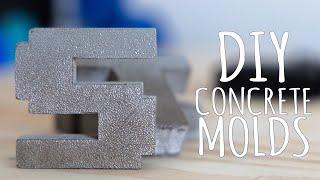 DIY Retro Concrete Letters  || 3D Printing Molds!