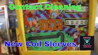 Cleaning Contacts & New Sleeves In Coils 1975 EM Gottlieb Soccer/ Back From The Dead Ep 2